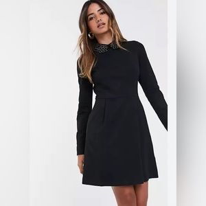 COPY - Ted Baker Appliqué Collar Skater Dress